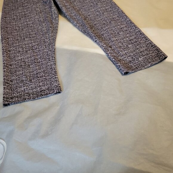 Tweed Print Crop Leggings Gray White Size Medium - Picture 5 of 9